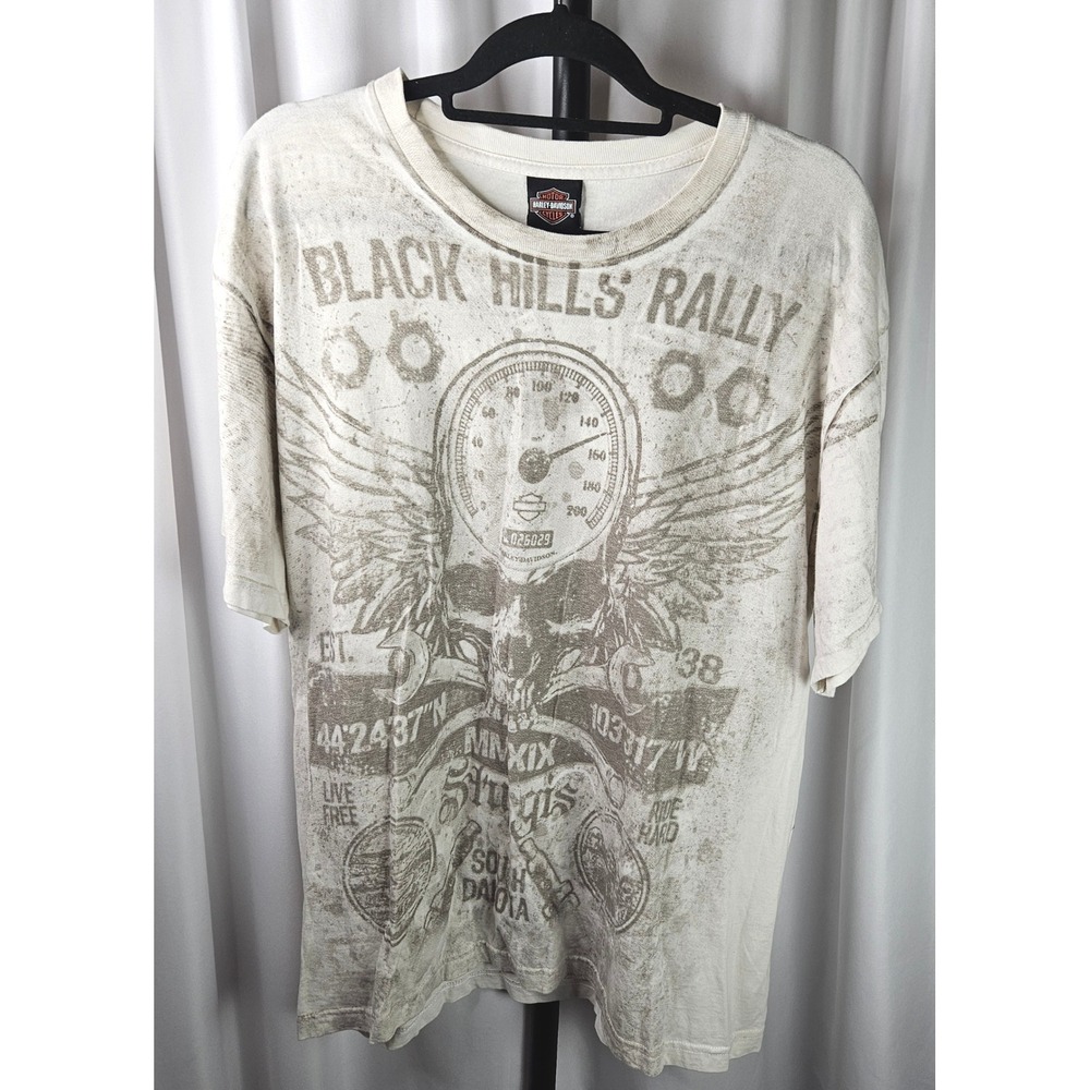Men's Harley Davidson Black Hills Rally Graphic‎ Classic Tee Biker Motorcycle XL